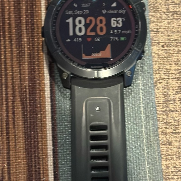 Garmin Gray Smartwatch with Black Strap - Picture 1 of 11